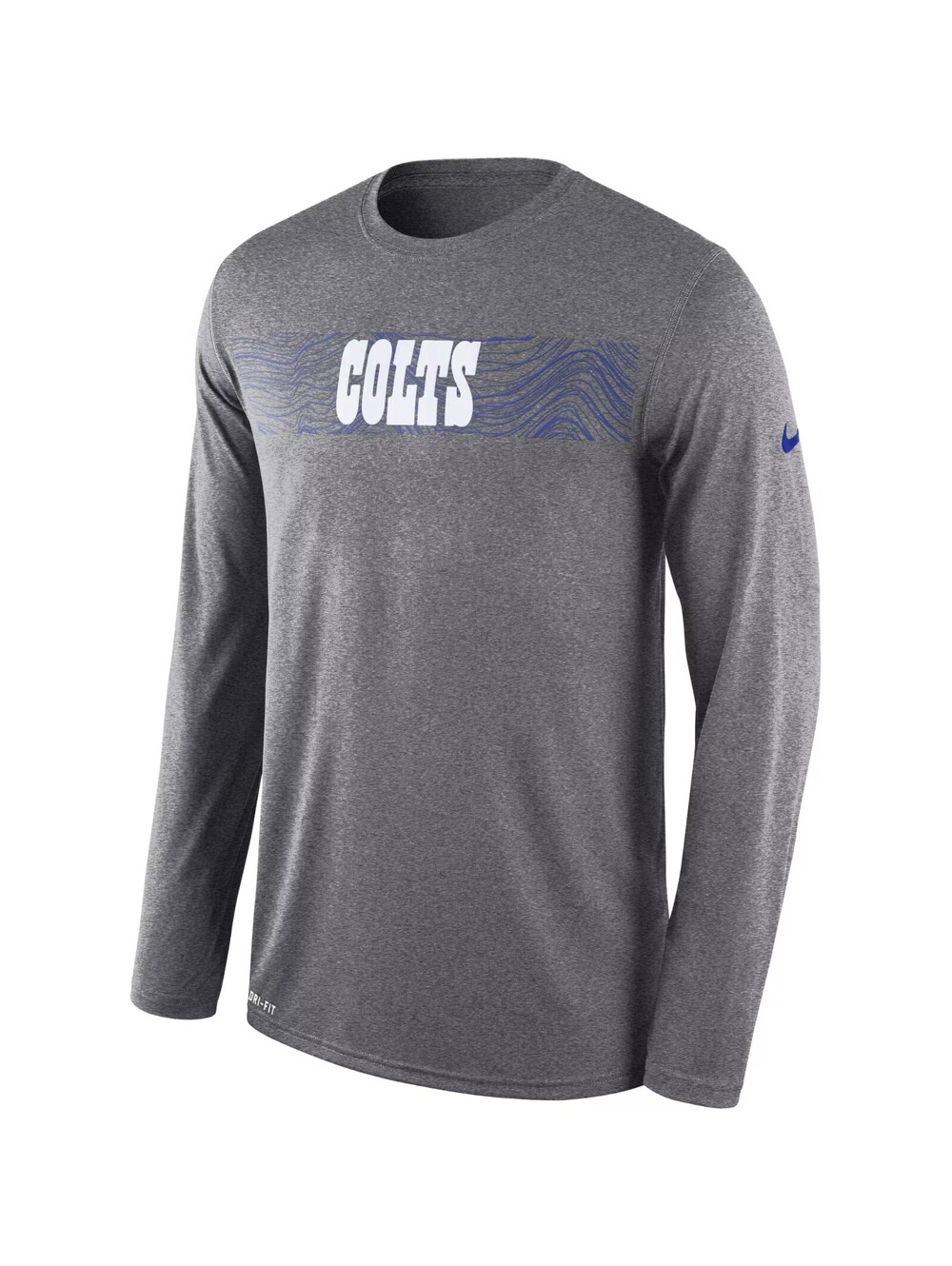 Nike Indianapolis Colts Dri-FIT Long Sleeve Shirt Men's Large Heather Charcoal